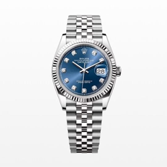 로렉스 레플리카 시계 ROLEX 롤렉스 데이저스트 오이스터 36mm 브라이트 블루 다이얼 오토매틱 메탈 시계 126234