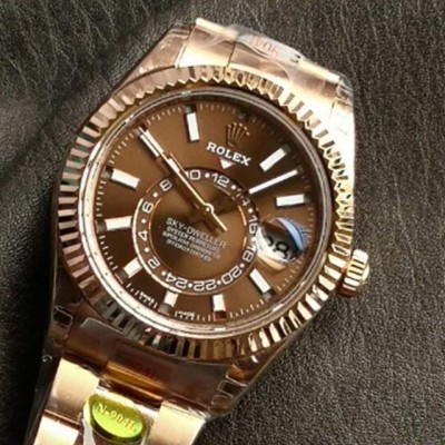 로렉스 레플리카 시계 [Premium] ROLEX 롤렉스 스카이 드웰러 오이스터 42mm 브라운 다이얼 오토매틱 메탈 시계 336935